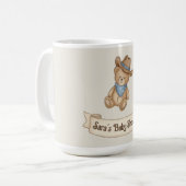 Rustic Cowboy Watercolor Boy Baby Dusche Kaffeetasse (Vorderseite Links)