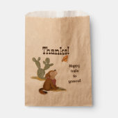 Rustic Cowboy Wild West Animal Danke Geschenktütchen (Vorderseite)