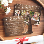 Rustic Cowgirl Boots 3 Fotos Graduation Party Einladung