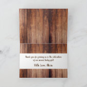 Rustic Cowgirl Boots & Hat Vielen Dank Karte (Innenseite)