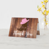 Rustic Cowgirl Boots & Hat Vielen Dank Karte (Gelbe Blume)