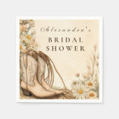 Rustic Cowgirl Daisy Bridal Shower Serviette (Vorderseite)