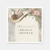 Rustic Cowgirl Hat Floral Bridal Shower Serviette (Vorderseite)