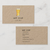 Rustic Craft beer brewery business card Visitenkarte (Vorne/Hinten)