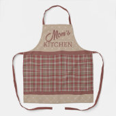 Rustic Cranberry, Dark Tan and White Plaid Schürze (Vorderseite)