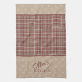 Rustic Cranberry, Dark Tan & White Plaid Geschirrtuch (Vertikal)