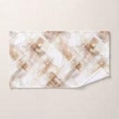 Rustic Cream Brown Stripes Bridal Shower Badhandtuch Set (Handtuch)