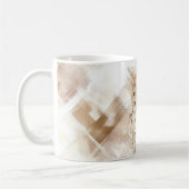 Rustic Cream Brown Stripes Bunny Rabbits Love Kaffeetasse (Links)
