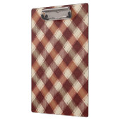 Rustic Cream Orange Rust Red Plaid Pattern Klemmbrett (Links)