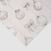 Rustic Cream Snowflakes Ornaments Christmas Seidenpapier (Ausschnitt)