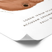 Rustic Cub Bear Baby Dusche Maßgeschneidertes Zeic Poster (Ecke)