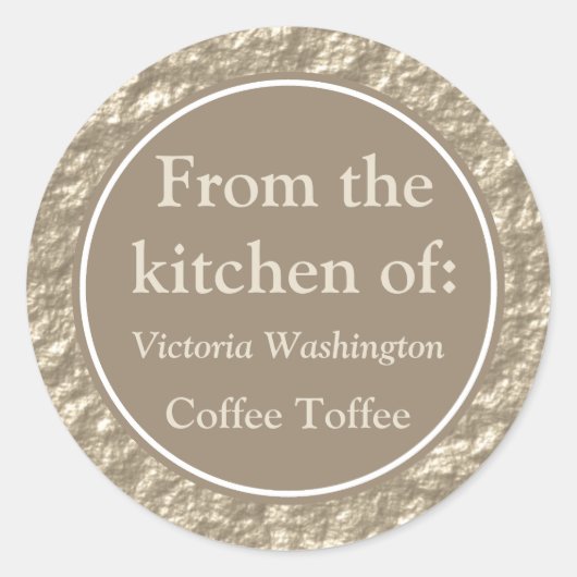 Rustic Custom Bakery Kitchen Geschenk Aufkleber (Vorderseite)