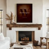 Rustic Custom Family Last Name Cowboy Decor Poster