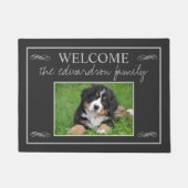 Rustic Custom Foto Familienname Begrüßung Fußmatte (Vorderseite)