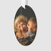 Rustic Custom Foto New Oma 1. Weihnachten Ornament (Vorderseite)