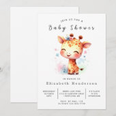 Rustic Custom Giraffe Baby Dusche Einladung (Vorne/Hinten)