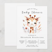 Rustic Custom Giraffe Baby Dusche Einladung (Vorne/Hinten)