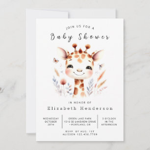 Rustic Custom Giraffe Baby Dusche Einladung