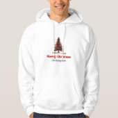 Rustic Custom Name Plaid Tree Christmas Hoodie Gif (Vorderseite)