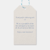 Rustic Cute Teddy Bear Thank You Geschenkanhänger (Rückseite)