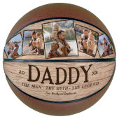 Rustic Daddy Man Myth Legend Foto Basketball (Vorderseite)