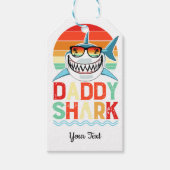 Rustic Daddy Shark Vathers Day Geschenkanhänger (Vorderseite)