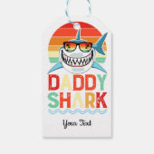 Rustic Daddy Shark Vathers Day Geschenkanhänger (Rückseite)