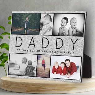Rustic Daddy Vatertag Custom 6 Foto Collage Fotoplatte