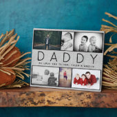 Rustic Daddy Vatertag Custom 6 Foto Collage Fotoplatte (Seite)
