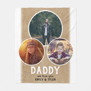 Rustic Daddy wir Liebe Sie 3 Foto Vatertag Fleecedecke