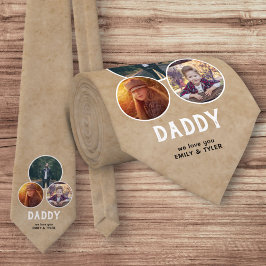 Rustic Daddy wir Liebe Sie 3 Foto Vatertag Krawatte