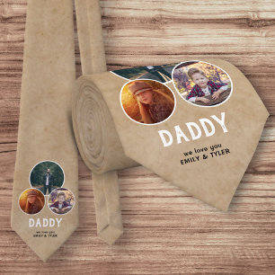 Rustic Daddy wir Liebe Sie 3 Foto Vatertag Krawatte