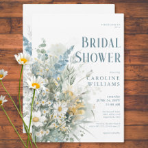 Rustic Daisies & Dusty Blue Floral Brautparty