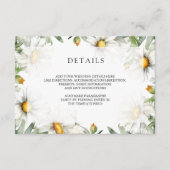 Rustic Daisies Floral Wedding Details Begleitkarte (Vorderseite)