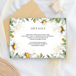 Rustic Daisies Floral Wedding Details Begleitkarte