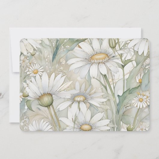 Rustic Daisies Save the Date Hochzeit Einladung (Rückseite)