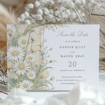Rustic Daisies Save the Date Hochzeit