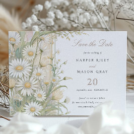 Rustic Daisies Save the Date Hochzeit Einladung