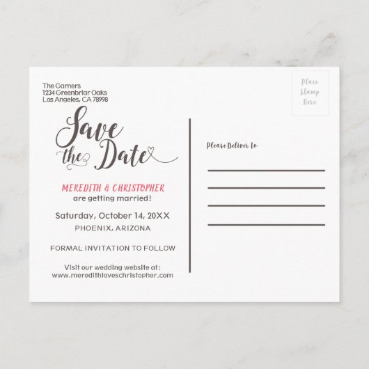 Rustic Daisy Blume Mason Jar Save the Date Ankündigungspostkarte (Rückseite)