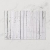 Rustic Daisy Blume & Mason Jar Wedding Empfang Begleitkarte (Rückseite)