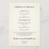 Rustic Daisy Horse Bit Western Beerdigung Service Programm (Rückseite)