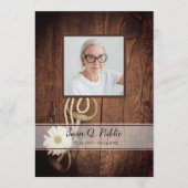 Rustic Daisy Horse Bit Western Beerdigung Service Programm (Vorderseite)