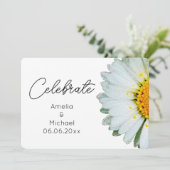 Rustic Daisy Summer Wedding Invitation Einladung (Stehend Vorderseite)