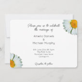 Rustic Daisy Summer Wedding Invitation Einladung (Rückseite)