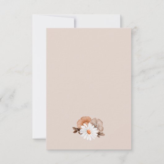 Rustic Daisy Wedding RSVP (Rückseite)