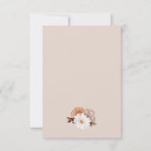 Rustic Daisy Wedding RSVP Karte (Rückseite)