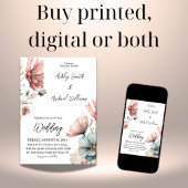 Rustic Daisy Wildblume Floral Wedding Einladung