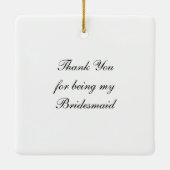 Rustic Daisy Woodland Wedding Bridesmaid Vielen Da Keramikornament (Rückseite)