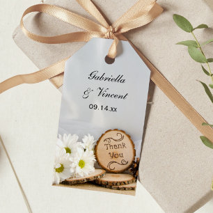 Rustic Daisy Woods Wedding Danke Ihnen für Tags Geschenkanhänger
