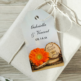 Rustic Daisy Woods Wedding Danke Ihnen für Tags Geschenkanhänger